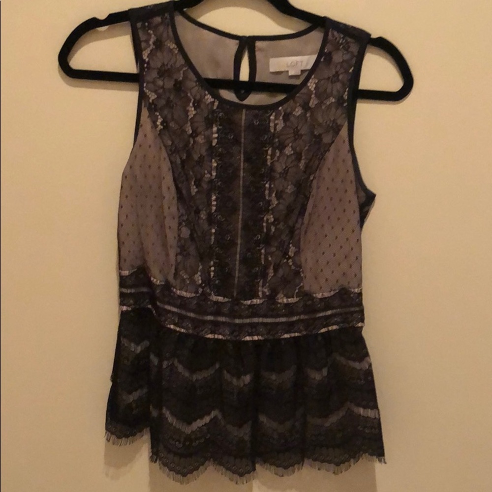 Black Lace sleeveless blouse